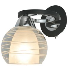 Бра с арматурой чёрного цвета, стеклянными плафонами Arte Lamp A1604AP-1BK