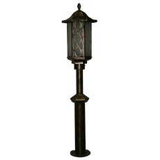 Светильник для уличного освещения с арматурой коричневого цвета, стеклянными плафонами Русские Фонари 170-41/brc-11