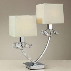Настольная лампа с арматурой хрома цвета, плафонами белого цвета Mantra 0940