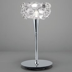 Настольная лампа с арматурой хрома цвета, стеклянными плафонами Mantra 3928