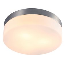 Светильник для ванной комнаты с стеклянными плафонами белого цвета Arte Lamp A6047PL-3SS