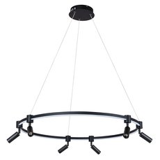 Светильник с металлическими плафонами чёрного цвета Arte Lamp A2186SP-1BK