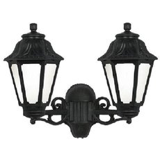 Светильник для уличного освещения с арматурой чёрного цвета, плафонами белого цвета Fumagalli E22.141.000.AYF1R