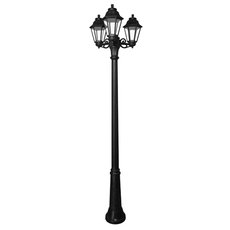 Светильник для уличного освещения с арматурой чёрного цвета, плафонами прозрачного цвета Fumagalli E22.157.S30.AXF1R