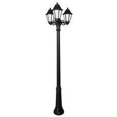 Светильник для уличного освещения с арматурой чёрного цвета, плафонами белого цвета Fumagalli E22.157.S30.AYF1R