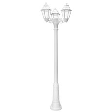 Светильник для уличного освещения с арматурой белого цвета, плафонами прозрачного цвета Fumagalli E22.158.S30.WXF1R