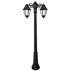 Светильник для уличного освещения с арматурой чёрного цвета, плафонами белого цвета Fumagalli E22.156.S20.AYF1RDN