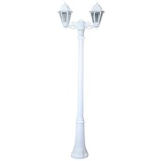 Светильник для уличного освещения с арматурой белого цвета, плафонами прозрачного цвета Fumagalli E22.157.S20.WXF1R
