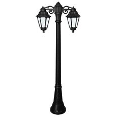 Светильник для уличного освещения с арматурой чёрного цвета, плафонами белого цвета Fumagalli E22.158.S20.AYF1RDN