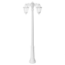Светильник для уличного освещения с арматурой белого цвета, пластиковыми плафонами Fumagalli E22.158.S20.WXF1RDN