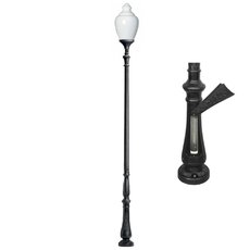 Светильник для уличного освещения с арматурой чёрного цвета, плафонами белого цвета Fumagalli C50.208.000.AYE27