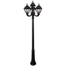 Светильник для уличного освещения с арматурой чёрного цвета, плафонами прозрачного цвета Fumagalli U23.157.R31.AXF1R