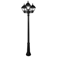 Светильник для уличного освещения с арматурой чёрного цвета, плафонами прозрачного цвета Fumagalli U23.157.S30.AXF1R
