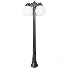 Светильник для уличного освещения с арматурой чёрного цвета, плафонами белого цвета Fumagalli G25.156.S30.AYE27DN