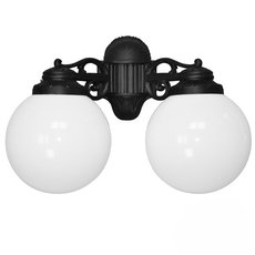 Светильник для уличного освещения с арматурой чёрного цвета, плафонами белого цвета Fumagalli G25.141.000.AYE27DN