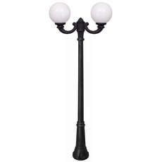 Светильник для уличного освещения с арматурой чёрного цвета, плафонами белого цвета Fumagalli G25.157.R20.AYE27