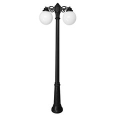 Светильник для уличного освещения с арматурой чёрного цвета, плафонами белого цвета Fumagalli G25.157.S20.AYE27DN