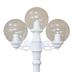 Светильник для уличного освещения с арматурой белого цвета, плафонами прозрачного цвета Fumagalli G25.157.S21.WXE27
