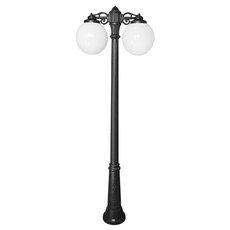 Светильник для уличного освещения с арматурой чёрного цвета, плафонами белого цвета Fumagalli G30.157.S20.AYE27DN
