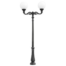 Светильник для уличного освещения с арматурой чёрного цвета, плафонами белого цвета Fumagalli G40.202.M20.AYE27