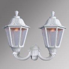Светильник для уличного освещения с арматурой белого цвета, пластиковыми плафонами Fumagalli E35.142.000.WXH27