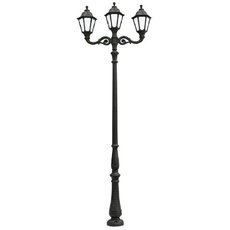 Светильник для уличного освещения с арматурой чёрного цвета, плафонами белого цвета Fumagalli E35.205.M21.AYH27