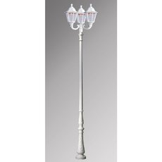 Светильник для уличного освещения с арматурой белого цвета, плафонами прозрачного цвета Fumagalli E35.205.R30.WXH27