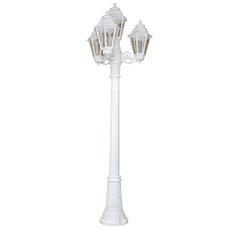 Светильник для уличного освещения с арматурой белого цвета, плафонами прозрачного цвета Fumagalli E26.156.S31.WXF1R