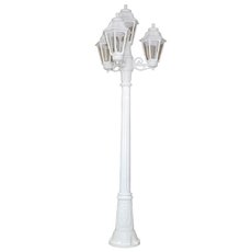 Светильник для уличного освещения с арматурой белого цвета, плафонами прозрачного цвета Fumagalli E26.157.S31.WXF1R