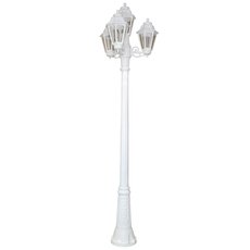 Светильник для уличного освещения с арматурой белого цвета, плафонами прозрачного цвета Fumagalli E26.158.S31.WXF1R