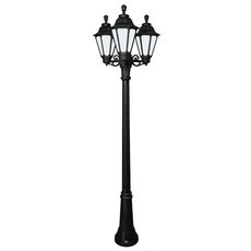 Светильник для уличного освещения с арматурой чёрного цвета, плафонами белого цвета Fumagalli E26.156.S30.AYF1R