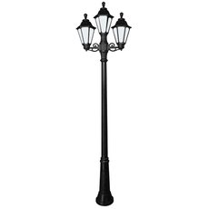 Светильник для уличного освещения с арматурой чёрного цвета, плафонами белого цвета Fumagalli E26.157.S21.AYF1R