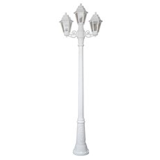 Светильник для уличного освещения с арматурой белого цвета, плафонами прозрачного цвета Fumagalli E26.157.S21.WXF1R