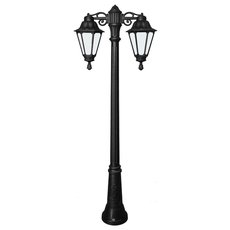 Светильник для уличного освещения с арматурой чёрного цвета, плафонами белого цвета Fumagalli E26.156.S20.AYF1RDN
