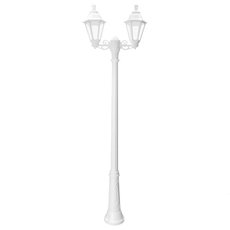 Светильник для уличного освещения с арматурой белого цвета, плафонами прозрачного цвета Fumagalli E26.156.S20.WXF1R