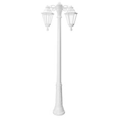 Светильник для уличного освещения с арматурой белого цвета, плафонами прозрачного цвета Fumagalli E26.156.S20.WXF1RDN
