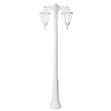 Светильник для уличного освещения с арматурой белого цвета, пластиковыми плафонами Fumagalli E26.157.S20.WXF1RDN
