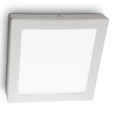 Настенно-потолочный светильник с плафонами белого цвета Ideal Lux UNIVERSAL AP1 18W SQUARE BIANCO