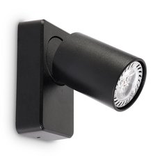 Спот с металлическими плафонами чёрного цвета Ideal Lux RUDY AP1 NERO