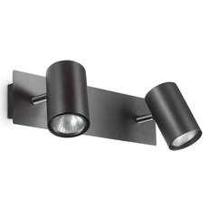 Спот с металлическими плафонами чёрного цвета Ideal Lux SPOT AP2 NERO