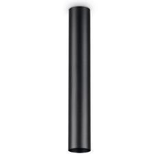 Точечный светильник с арматурой чёрного цвета, плафонами чёрного цвета Ideal Lux LOOK PL1 H40 NERO
