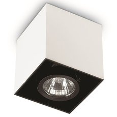 Точечный светильник с плафонами белого цвета Ideal Lux MOOD PL1 SMALL SQUARE BIANCO