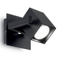Спот с арматурой чёрного цвета, металлическими плафонами Ideal Lux MOUSE AP1 NERO