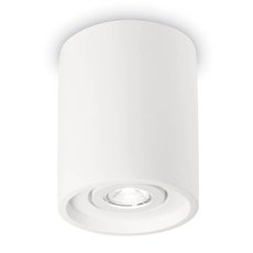 Точечный светильник с арматурой белого цвета Ideal Lux OAK PL1 ROUND BIANCO