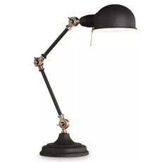 Настольная лампа с арматурой чёрного цвета, плафонами чёрного цвета Ideal Lux TRUMAN TL1 NERO
