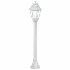 Светильник для уличного освещения с арматурой белого цвета, плафонами прозрачного цвета Ideal Lux ANNA PT1 SMALL BIANCO