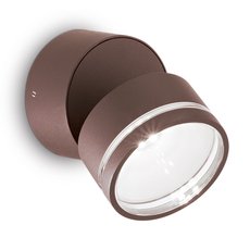 Светильник для уличного освещения с арматурой коричневого цвета, металлическими плафонами Ideal Lux OMEGA AP ROUND COFFEE 4000K
