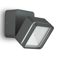 Светильник для уличного освещения с арматурой серого цвета, плафонами серого цвета Ideal Lux OMEGA AP SQUARE ANTRACITE 4000K