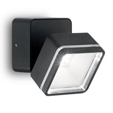 Светильник для уличного освещения с арматурой чёрного цвета Ideal Lux OMEGA AP SQUARE NERO 4000K