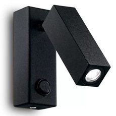 Бра с арматурой чёрного цвета, металлическими плафонами Ideal Lux PAGE AP1 SQUARE NERO